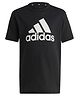 Adidas Kids Cotton Knit Half Sleeves BL CO T-Shirt Logo Printed - Black