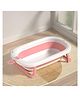 Safe-O-Kid (1 Year Warranty), All-in-One Foldable Baby Bathtub, Lightweight, BPA-Free with Drain Plug, for Kids, 0-5 Year- Pink
