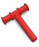Safe-O-Kid Non-Toxic Develop Baby Biting Skills Safely Chewy Tube for Toddler - Red