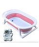 Safe-O-Kid Folding Temperature Sensitive BathTub with Support Cushion - Pink