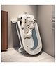 Safe-O-Kid Folding Temperature Sensitive Bath Tub with Support Cushion-Blue