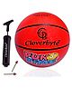 CLOVERBYTE FUNTIME Junior Size 3 Basketball With Pump And Pins PlayZone Basketball -Red