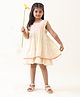 Jilmil Cotton Lurex Gathered Dress - Off White