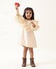 Jilmil Cotton Lurex Solid Dress - Off White