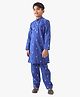 Jilmil Boys Cotton Lurex Kurta With Pant - Blue