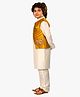 Jilmil Silk Embroidered Jacket - Mustard