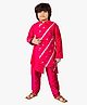 Jilmil Boys Organza Kurta With Pant( Set Of 2) - Pink