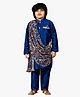 Jilmil Boy Crush Cotton Drape Kurta With Pant - Blue
