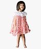 Jilmil Girls Floral Rayon Dress - Red
