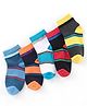 Cute Walk by Babyhug Cotton Knit Ankle Length Anti Bacterial Socks Stripe Design Pack of 5 - Multicolor