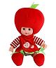 Fiddlerz Fruit Doll Plush Toy for Kids Musical Rhymes Singing Baby Doll Touch Sensors Soft and Cute Fruits Dolls Toy - Red