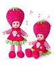 Fiddlerz Fruit Doll Plush Toy Musical Rhymes Singing Baby Doll Touch Sensors Soft - Pink
