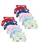Little Boo New Born Baby Cotton Washable and Reusable U Shaped Cloth Nappy Pack of 10 - Multicolour