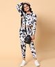 TeenTrums 100% Cotton Full Sleeves Crumple Tie & Dye Coordinating Joggers Set - Black