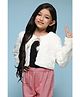 Biba Full Sleeves Ivory Solid Coloured Jacket - Off White
