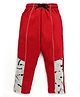Forever Kids Abstract Paint Splash Art Printed Track Pant - Red