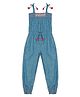 Young Birds 100% Cotton Chambray Jump Suit Solid Color - Sapphire Blue