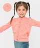 Mi Arcus  Cotton Full Sleeves All Over Apple Design Knitted Sweater Peach