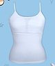 D'Chica Sleeveless Solid High Coverage  Camisole Bra With Adjustable Strap  -White
