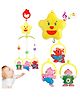 Fiddlerz Baby Musical Cot Mobile with Hanging Toys Colorful Star and Animal Characters Soothing Music and Rotating Feature Perfect for Crib Entertainment