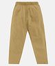 Kiddopanti  Solid Pajama With Single Pocket Pant - Khaki Brown