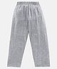 Kiddopanti Solid Pajama With Single Pocket - Grey Melange