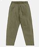 Kiddopanti Solid Pajama With Single Pocket - Military Green