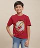 Kidsville DC Comics Super Heroes Featuring Half Sleeves The Flash Logo Printed Tee - Red