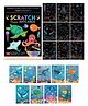 DIY Marine Animals Ocean Magic Scratch Art 9 Sheets Double Sided Paper Cards & Scratch Sticks Set - Multicolour