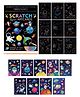 HAPPY HUES DIY Space Magic Scratch Art for Kids 9 Sheets Double Sided Paper Cards & Scratch Sticks Set Birthday Party Favor Supplies - Pack Of 9