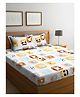 Klotthe Cartoon Characters Cotton Blend Elasticated Double BedSheet with 2 Pillow Covers - Multicolor