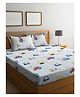 Klotthe Cartoon Characters 300 TC Cotton Blend Double Bedsheet with 2 Pillow Covers - Multicolor
