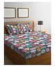Klotthe Multicolor Cartoon Characters 300 TC Cotton Blend Double Bedsheet with 2 Pillow Covers