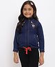 Tales & Stories Full Sleeves Placement Flower Embroidered Denim Jacket - Blue