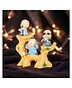 Chocozone Set of 3 Singing Buddha Monks On a Tree Buddha Showpiece Home Decoration Items Home Décor Figurines