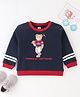 ToffyHouse 100% Cotton Knit Full Sleeves Sweatshirts With Bear Patch - Navy Blue
