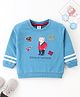 ToffyHouse 100% Cotton Knit Full Sleeves Sweatshirts With Bear Patch - Airforce Blue