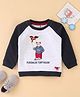 ToffyHouse 100% Cotton Knit Full Sleeves Sweatshirts With Bear Patch - Light Grey & Melange