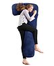 Pumpum L Shape Hollow Fiber Maternity Pillow - Navy Blue