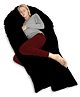 Pumpum U Shape Hollow Fiber Maternity Pillow ,Black
