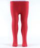 Doodle Poodle 100% Cotton Knit Solid Tights - Red