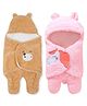 Babyzone Animal Embroidered Solid Wearable Blanket For Baby Boys and Girls