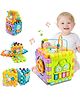 ADKD 6 Slide Intelligence Learning Musical Kids Shape Sorter Activity Cube Game - Multicolor