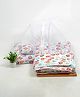 Moms Home Baby Organic Cotton Mosquito Net & AC Quilt Combo Monkey Print Pack of 2 - Multicolour