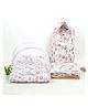 Moms Home Baby Organic Cotton Mosquito Net AC Quilt & Sleeping Bag Combo Pack of 3 - White