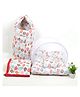 Moms Home Baby Organic Cotton Mosquito Net Muslin Dohar & Sleeping Bag Combo- Pack of 3