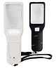 Fiddlerz 3 In 1 5X Zoom Magnifying Glass With LED UV Light Hand Held Portable Lens - Black & White