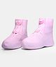 Oh! Pair Solid Colour Snap Button Closures Shoes Cover - Pink