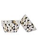 Earthism Ec Friendly Bamboo Fibre Pasta Salad Fruit Bowls Set of 4 Triad- Beige Black White