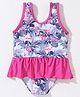 LOBSTER Sleeveless V Cut Swimsuit Floral Print - Pink